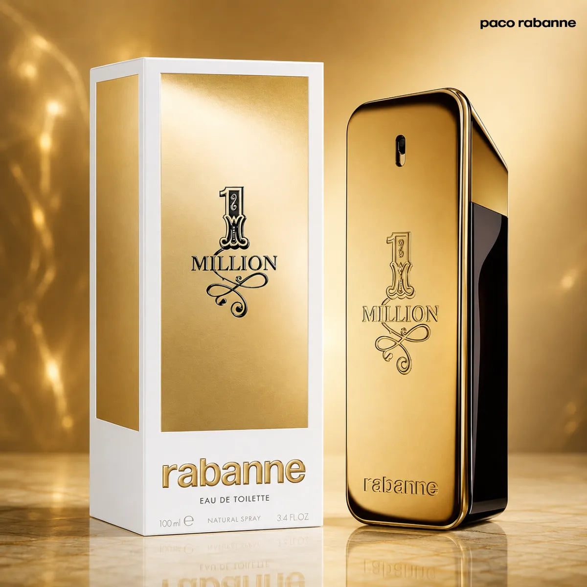 Buy Paco Rabanne One Million Eau De Toilette 100ml online in Qatar for best price, luxury spicy woody fragrance - perfumesouq Qatar