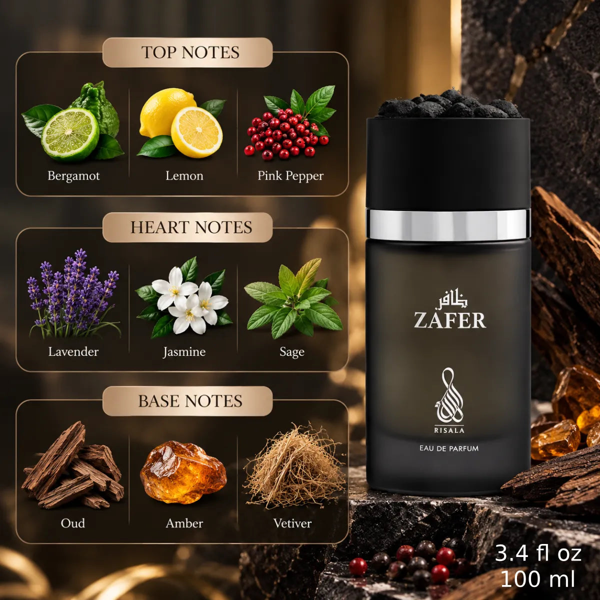 Authentic Risala Zafer Eau De Parfum 100ml for best price with fast delivery - Perfumesouq Qatar