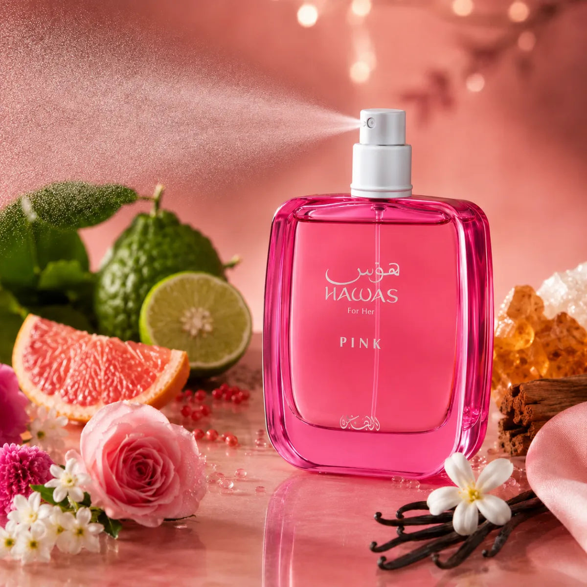 Original Rasasi Hawas Pink Eau De Parfum 100ml authentic luxury fragrance at best price in Qatar - perfumesouq Qatar