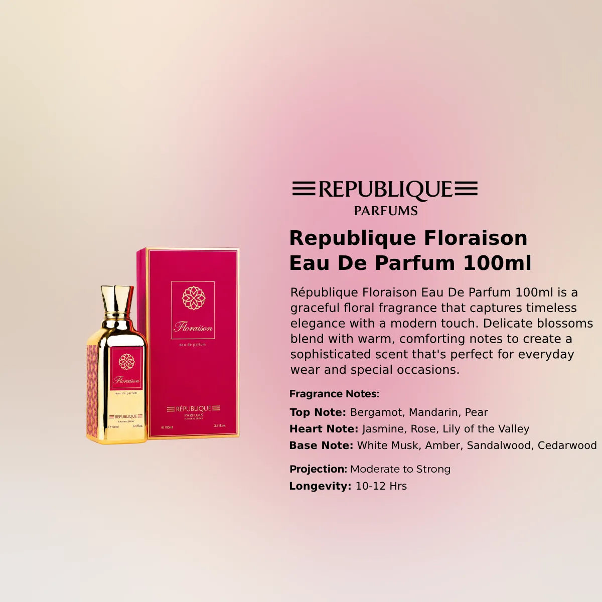 Republique Floraison EDP 100ml luxury fragrance at best price in Qatar, authentic and genuine product - perfumesouq Qatar