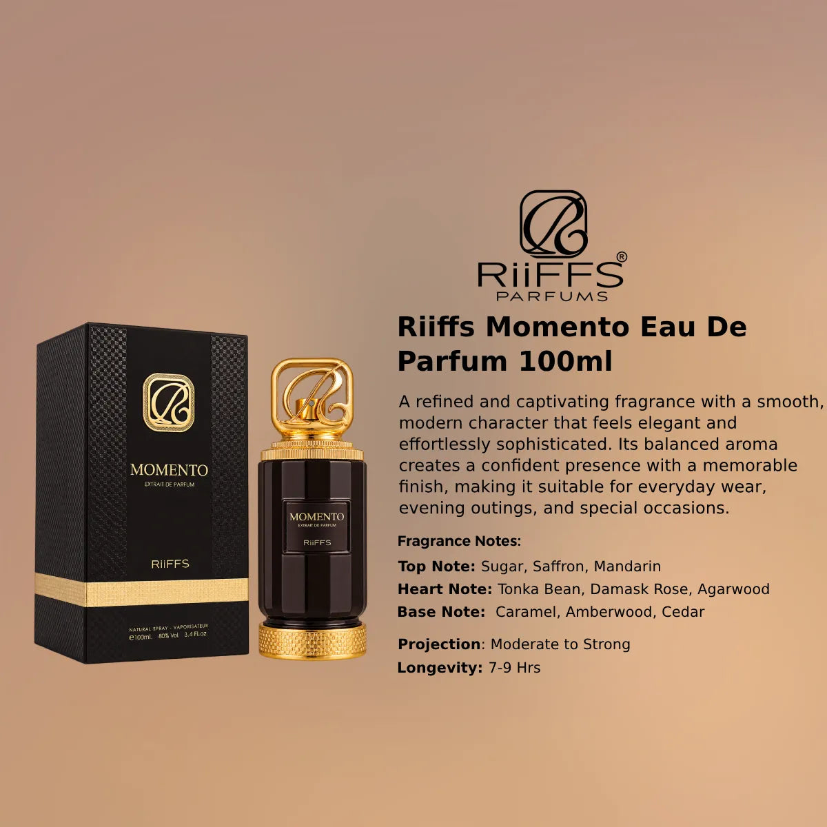 Riiffs Momento EDP 100ml luxury fragrance at best price, authentic and genuine product - Perfumesouq Qatar