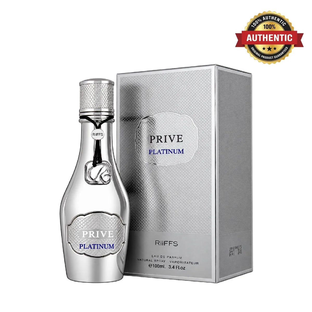 Riiffs Prive Platinum Eau De Parfum 100ml online at best price, premium elegant fragrance - Perfumesouq Qatar