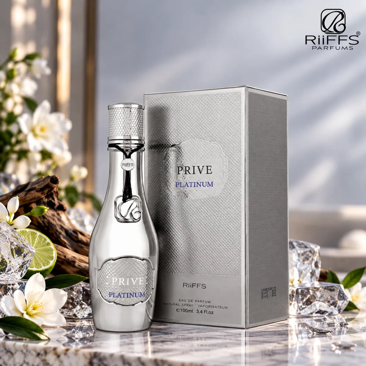 Buy Riiffs Prive Platinum Eau De Parfum 100ml online from Perfumesouq , Doha, Qatar 
