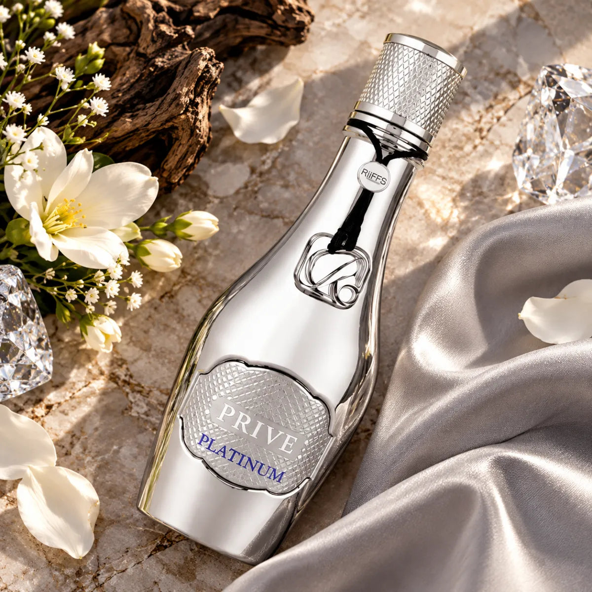 Riiffs Prive Platinum Eau De Parfum 100ml for best price, elegant scent with lasting fragrance - Perfumesouq Qatar