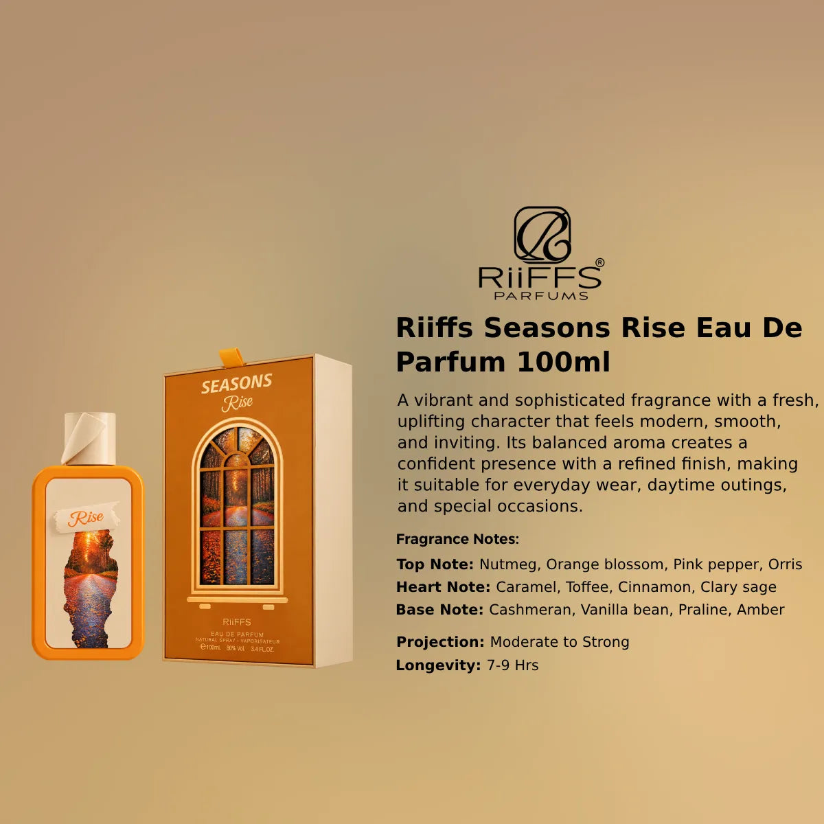 Riiffs Seasons Rise EDP 100ml luxury fragrance at best price, authentic and genuine product - Perfumesouq Qatar