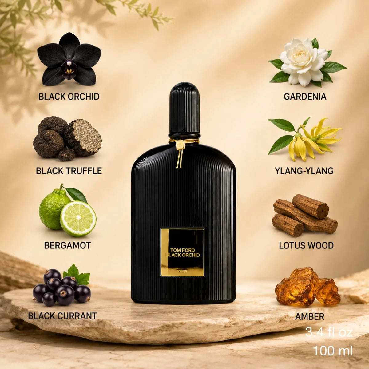 Tom Ford Black Orchid Eau de Parfum 100ml with warm floral woody character best price in online Perfumesouq Qatar