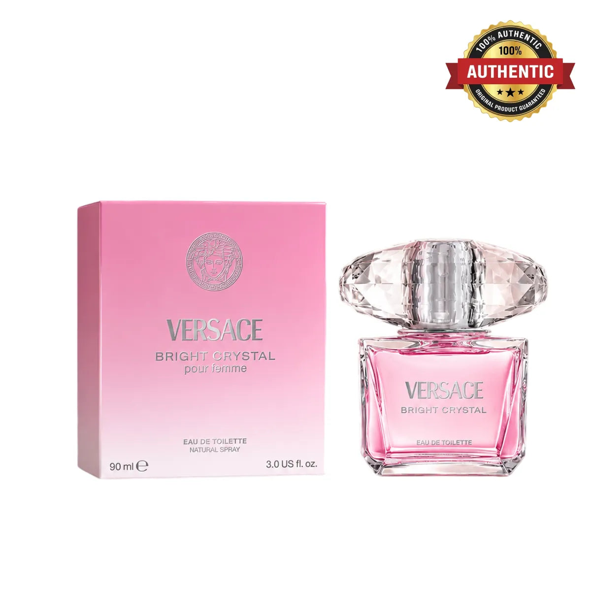 Versace Bright Crystal Eau De Toilette 90ml online in Qatar at best price, premium fresh floral scent - perfumesouq Qatar