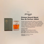 Zimaya Sharaf Blend EDP 100ml luxury fragrance with sweet spicy amber notes and strong performance Perfumesouq Qatar