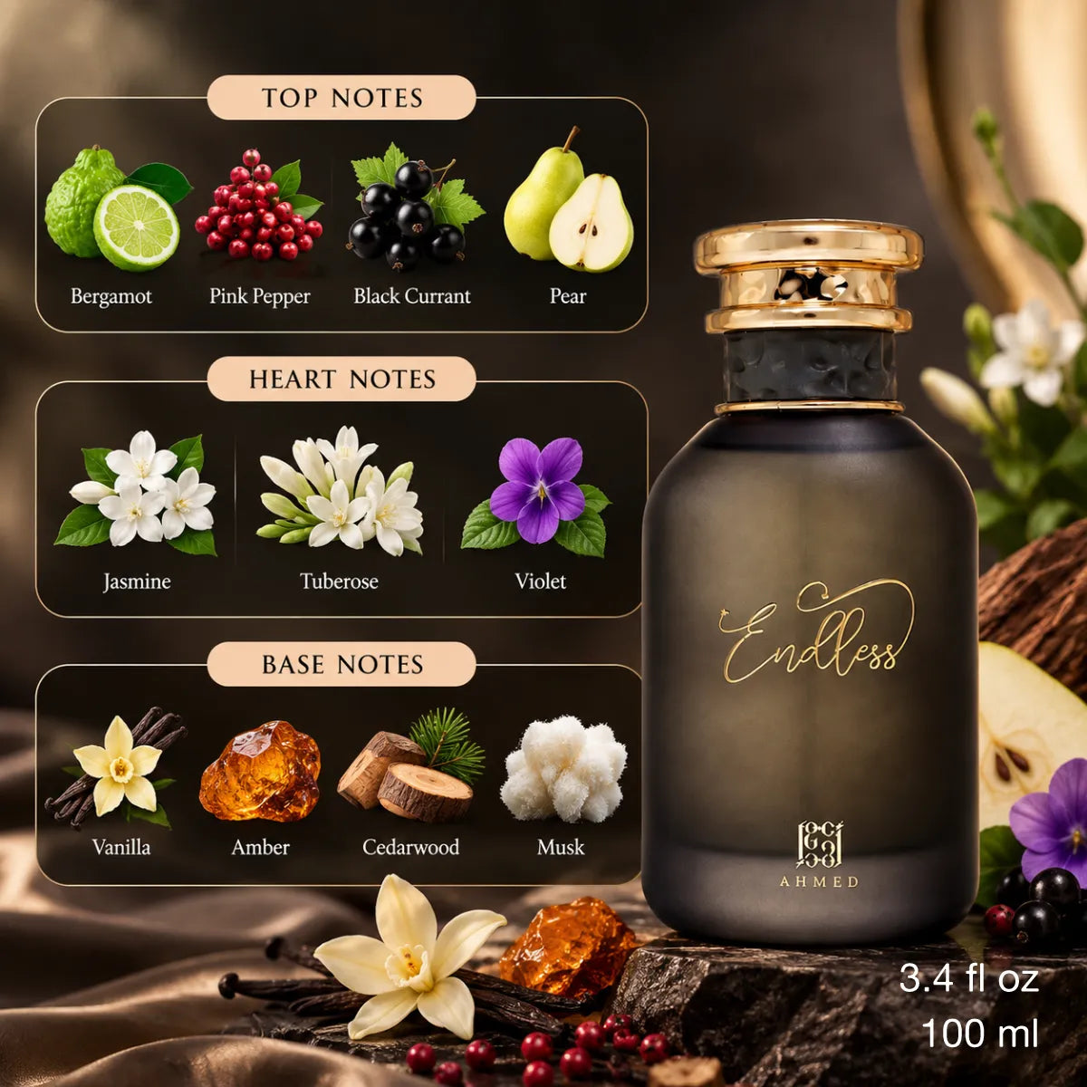 Authentic Ahmed Al Maghribi Endless Eau De Parfum 100ml for best price with fast delivery - Perfumesouq Qatar