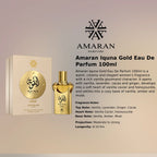 Amaran Iquna Gold EDP 100ml luxury fragrance at best price, authentic and genuine product - Perfumesouq Qatar
