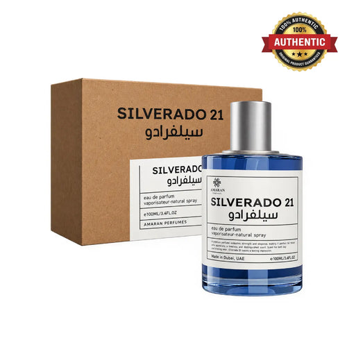 Amaran Silverado 21 Eau De Parfum 100ml online at best price, aromatic aquatic fragrance - Perfumesouq Qatar