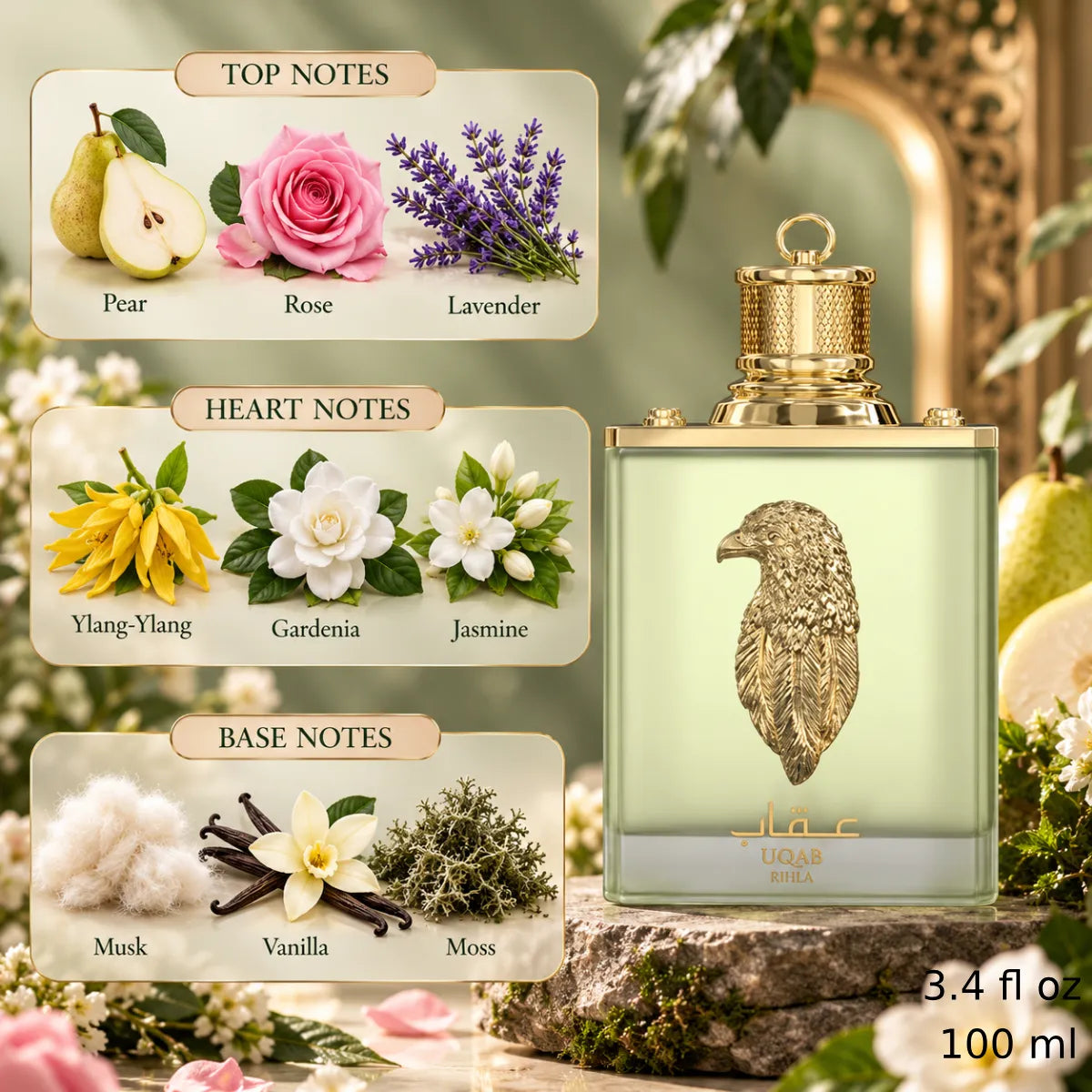 Authentic Amaran Uqab Rihla Eau De Parfum 100ml for best price with fast delivery - Perfumesouq Qatar