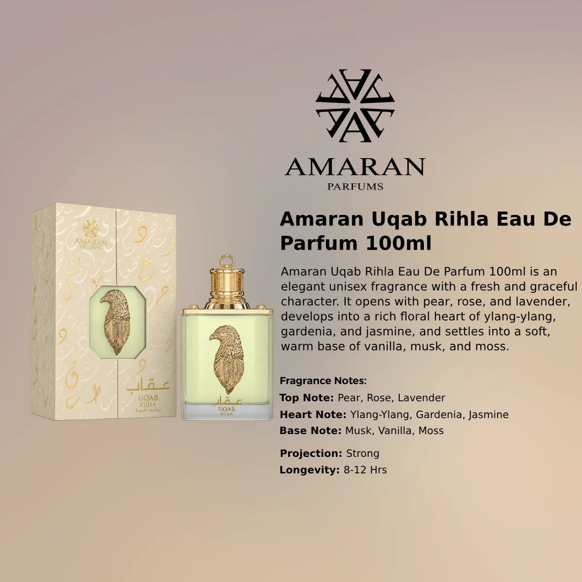 Amaran Uqab Rihla EDP 100ml luxury fragrance at best price, authentic and genuine product - Perfumesouq Qatar