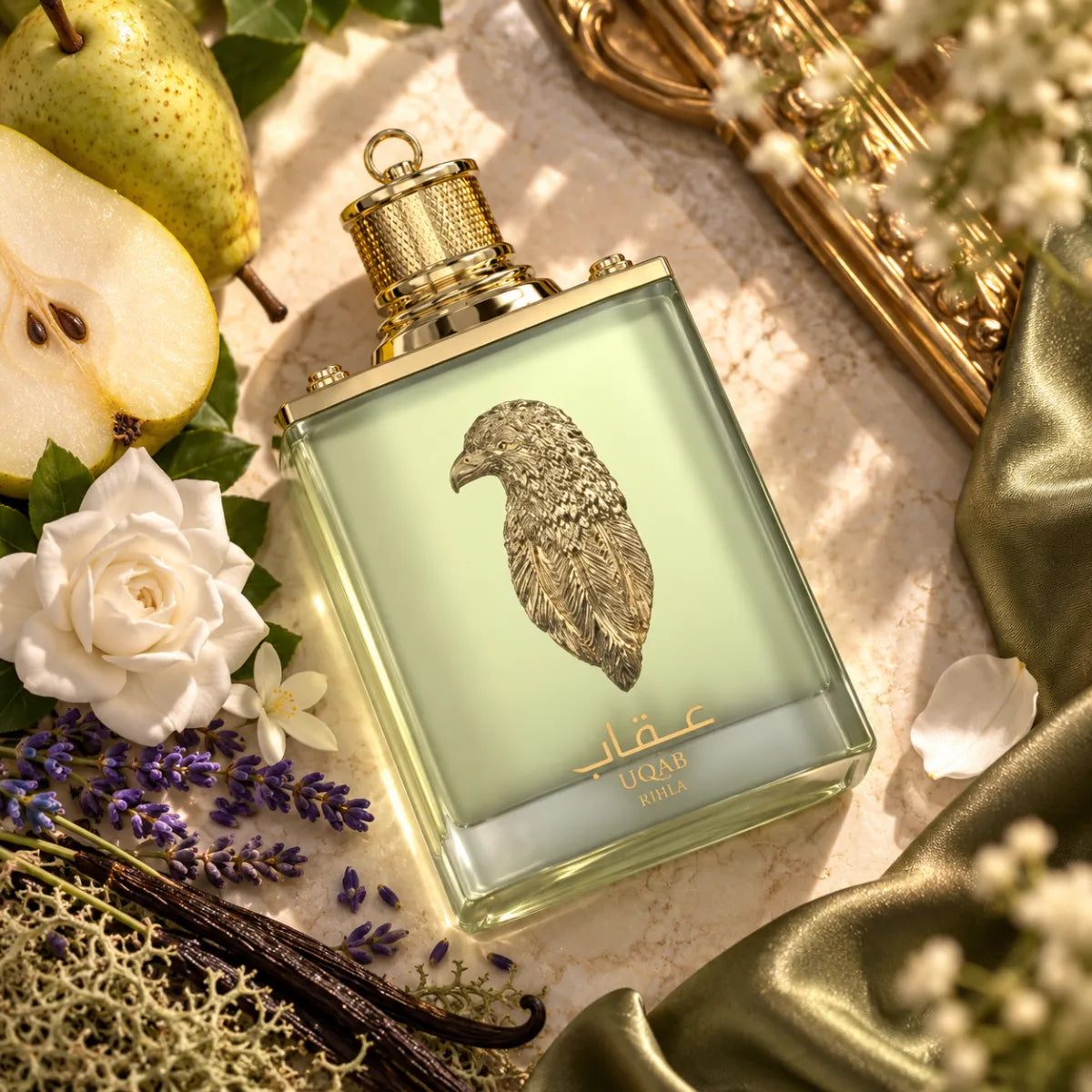 Amaran Uqab Rihla Eau De Parfum 100ml for best price, pear, rose, jasmine and vanilla scent with lasting fragrance - Perfumesouq Qatar