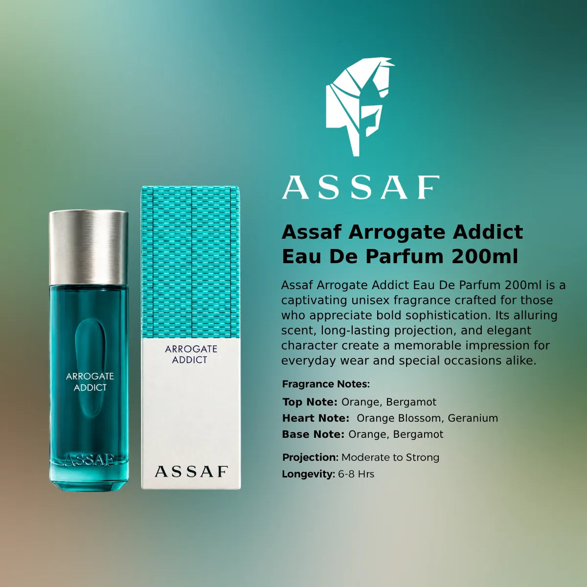 Assaf Arrogate Addict EDP 200ml luxury fragrance at best price in Qatar, authentic and genuine product - Perfumesouq Qatar