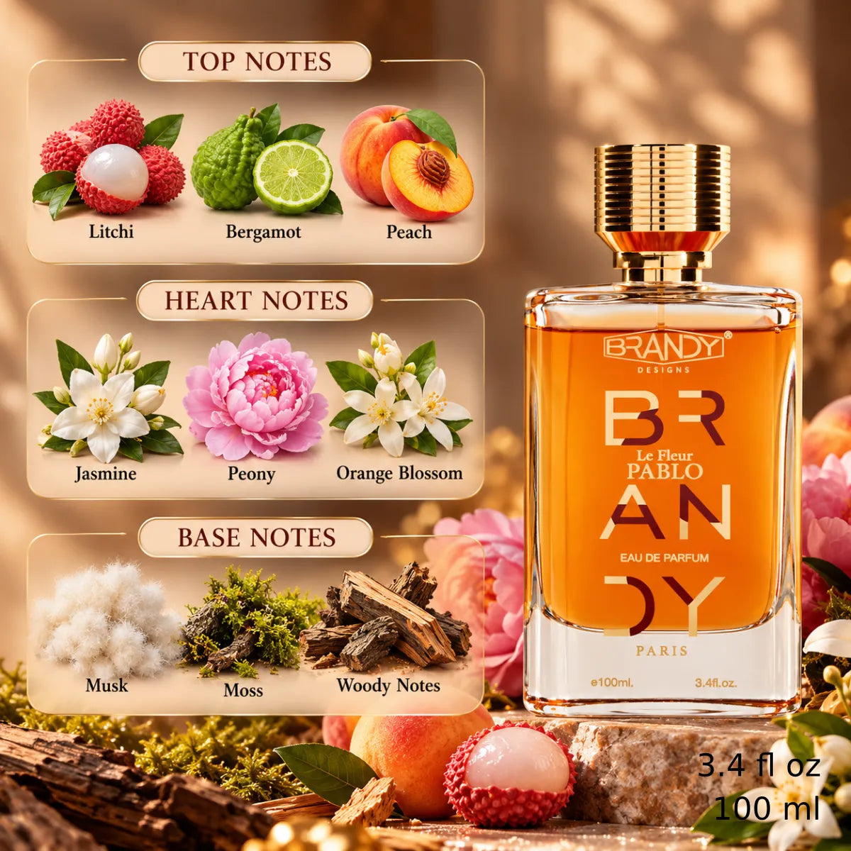 Authentic Brandy Le Fleur Pablo Eau De Parfum 100ml for best price with fast delivery - Perfumesouq Qatar