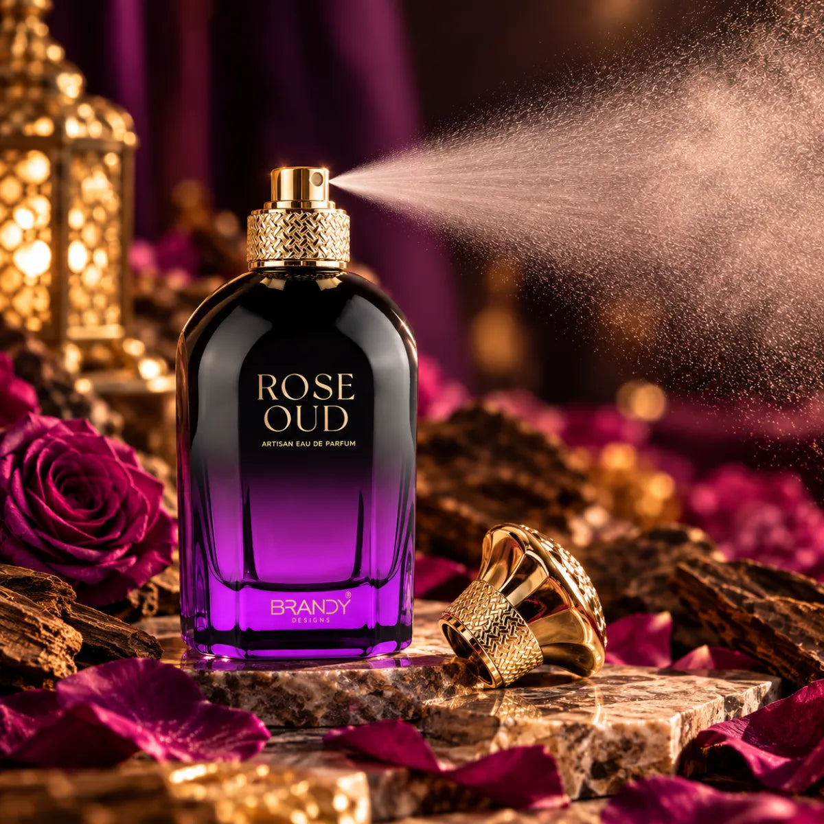 Original Brandy Rose Oud Eau De Parfum 100ml authentic luxury fragrance at best price - Perfumesouq Qatar