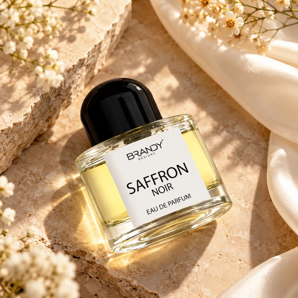 Brandy Saffron Noir Eau De Parfum 100ml for best price, elegant saffron scent with lasting fragrance - Perfumesouq Qatar