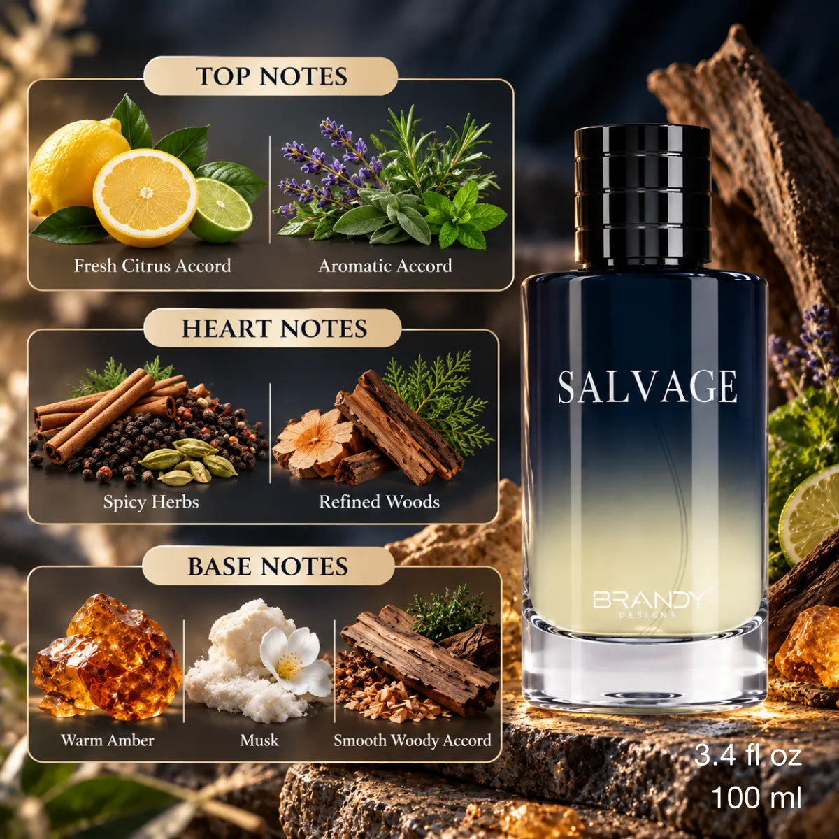 Authentic Brandy Salvage Eau de Parfum 100ml for best price with fast delivery - Perfumesouq Qatar