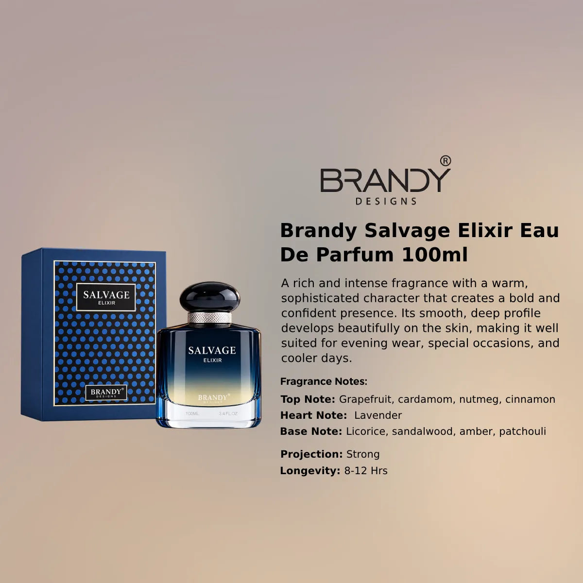 Brandy Salvage Elixir EDP 100ml luxury fragrance at best price, authentic and genuine product - PerfumeSouq Qatar