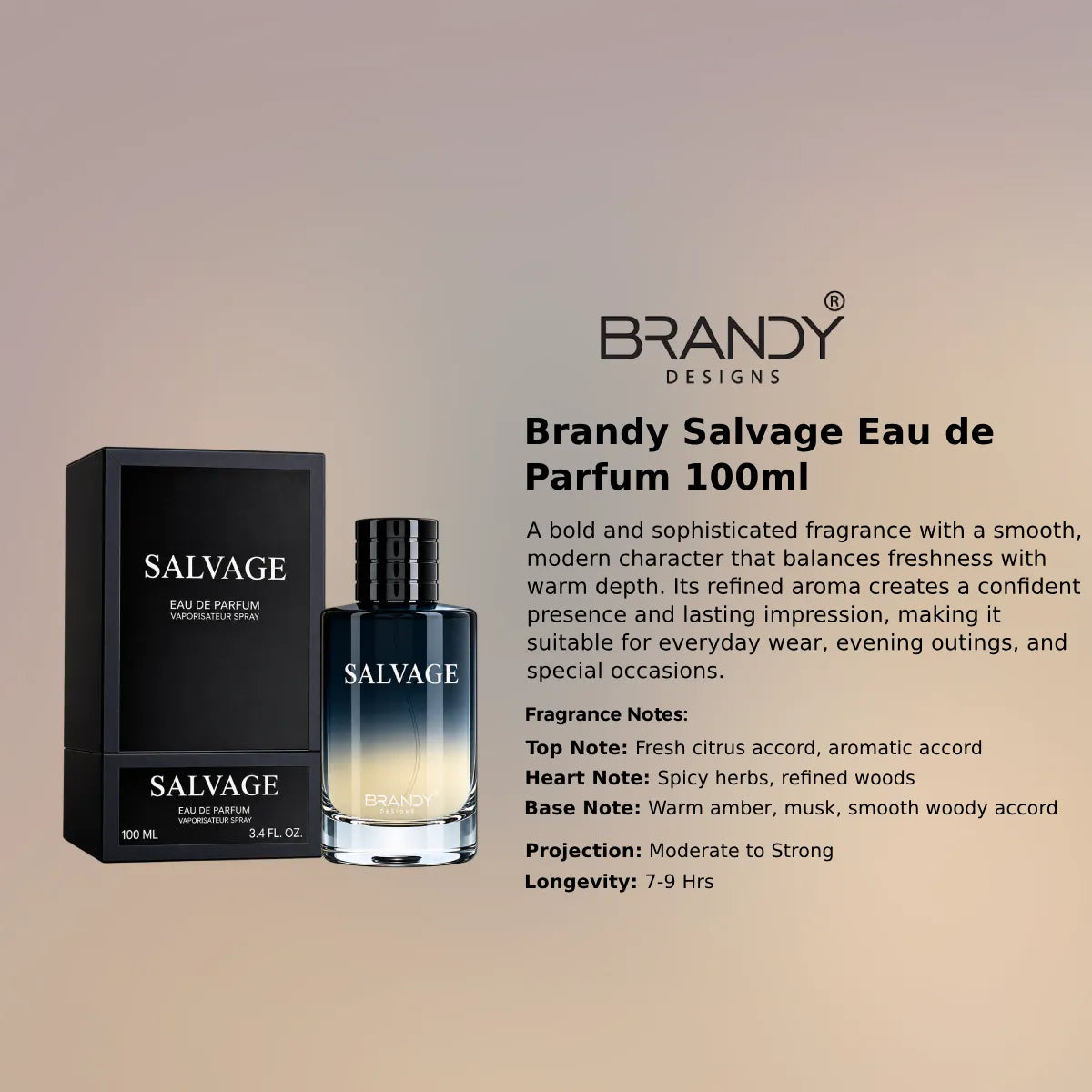 Brandy Salvage EDP 100ml luxury fragrance at best price, authentic and genuine product - Perfumesouq Qatar
