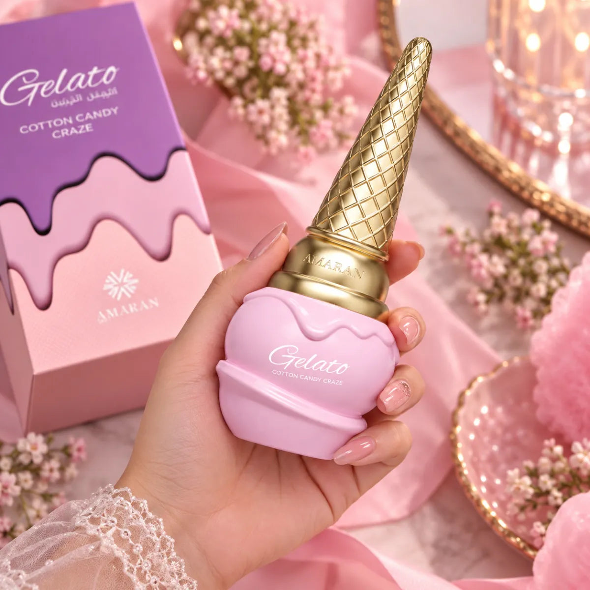 Premium Amaran Gelato Cotton Candy Craze EDP 100ml available at best price, sophisticated gourmand fragrance - Perfumesouq Qatar