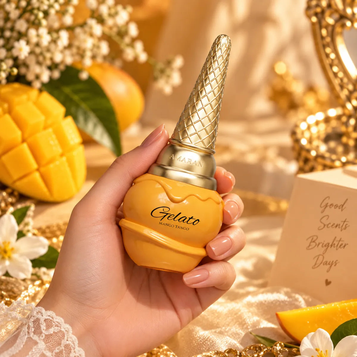 Premium Amaran Gelato Mango Tango EDP 100ml available at best price, sophisticated fruity fragrance - Perfumesouq Qatar