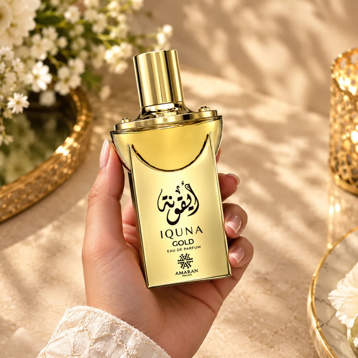 Premium Amaran Iquna Gold EDP 100ml available at best price, sophisticated women fragrance - Perfumesouq Qatar