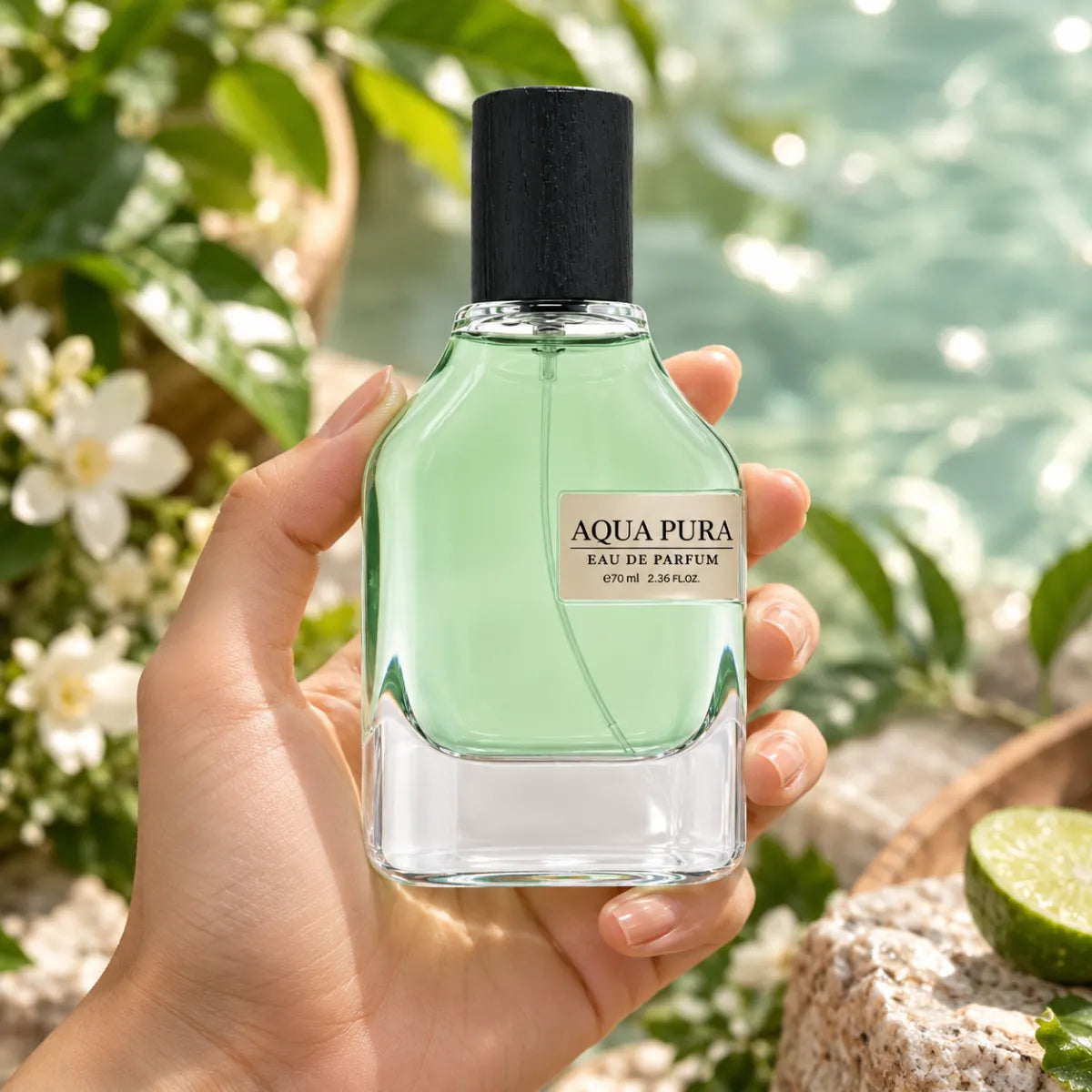 Premium Fragrance World Aqua Pura EDP 70ml available at best price, sophisticated aquatic fragrance - Perfumesouq Qatar