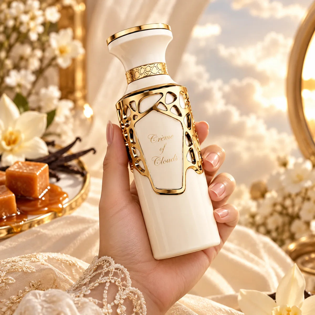 Premium Fragrance World Cream Of Clouds EDP 100ml available at best price, sophisticated gourmand fragrance - Perfumesouq Qatar