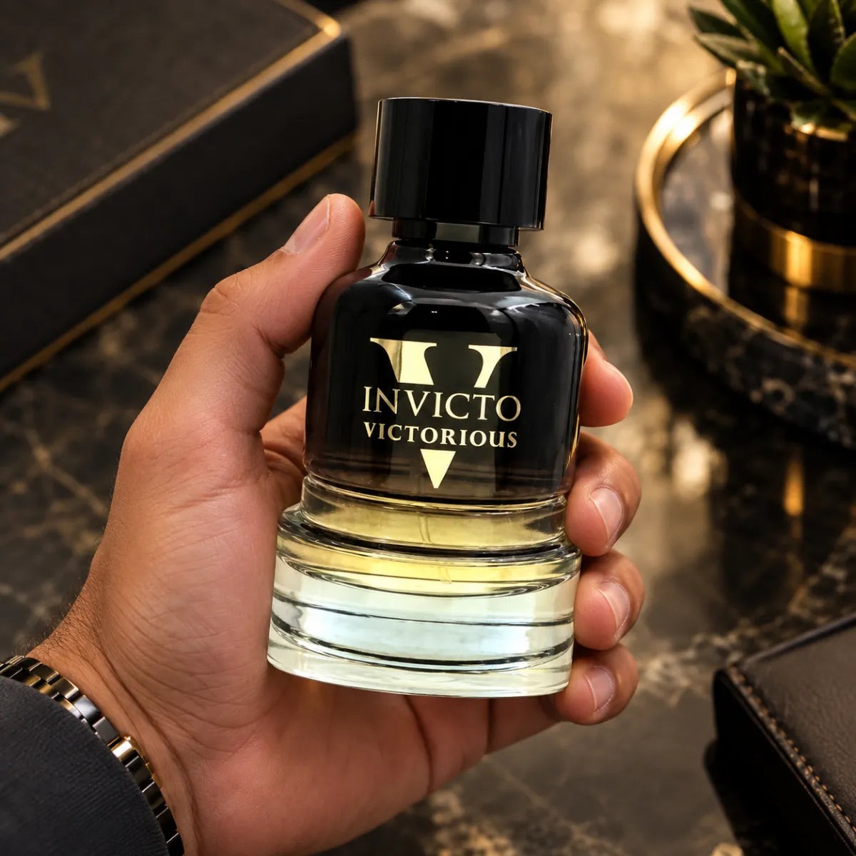 Premium Fragrance World Invicto Victorious EDP 100ml available at best price, sophisticated aromatic fragrance - Perfumesouq Qatar