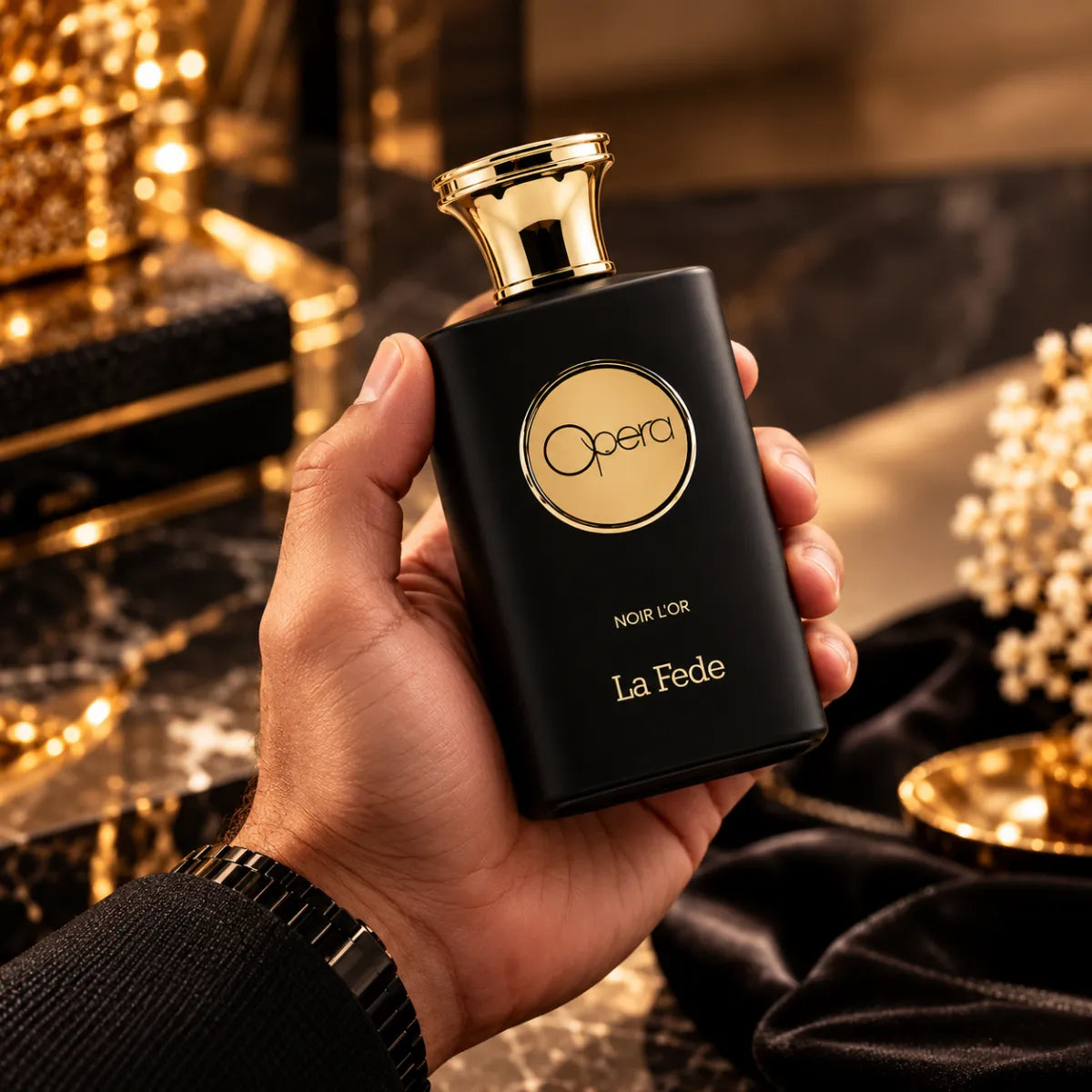 Premium Khadlaj La Fede Opera Noir Lor EDP 100ml available at best price, sophisticated fragrance - Perfumesouq Qatar
