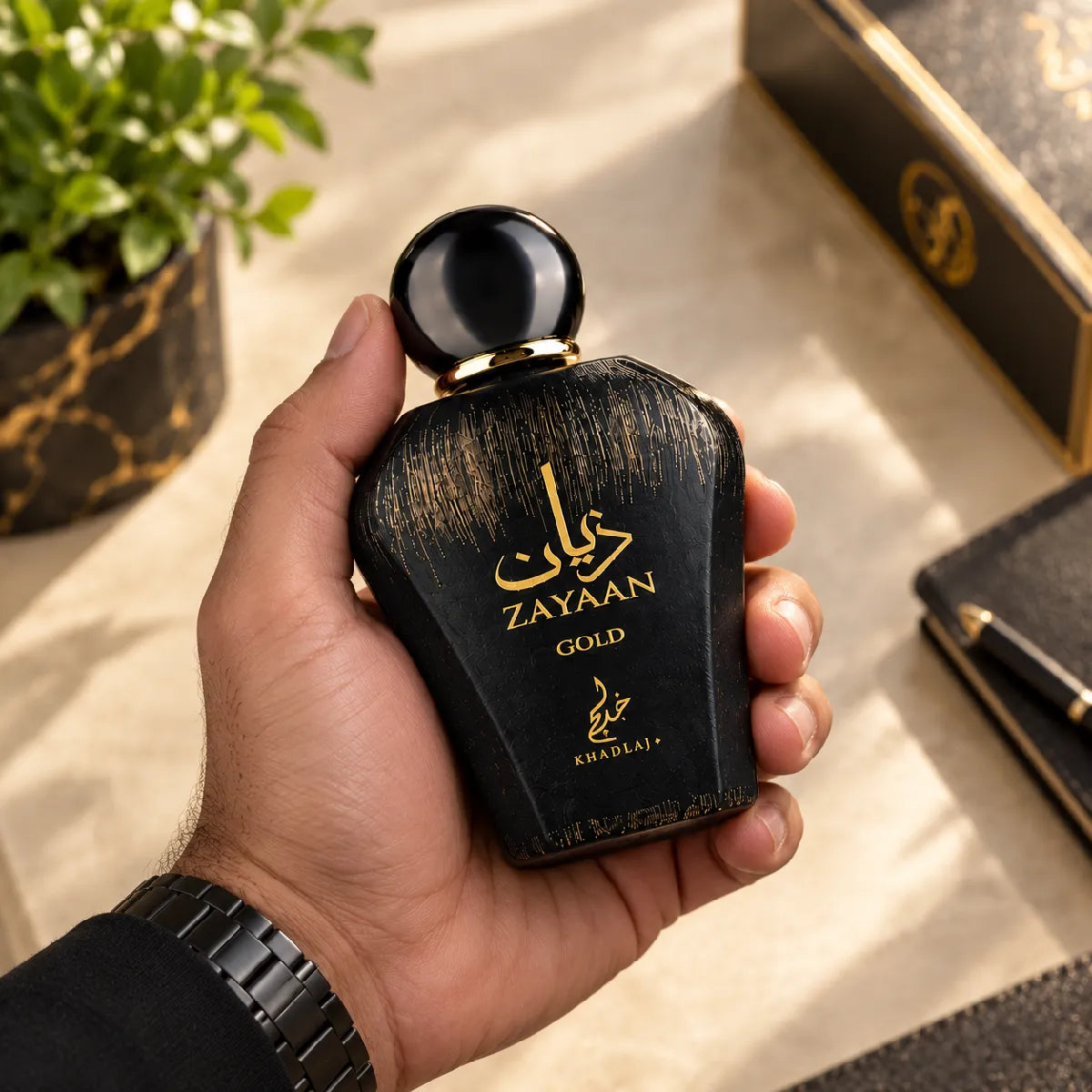 Premium Khadlaj Zayaan Gold EDP 100ml available at best price, sophisticated warm fragrance - Perfumesouq Qatar