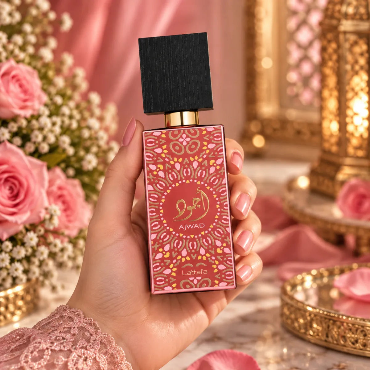 Premium Lattafa Ajwad Pink To Pink EDP 100ml available at best price, sophisticated feminine fragrance - Perfumesouq Qatar