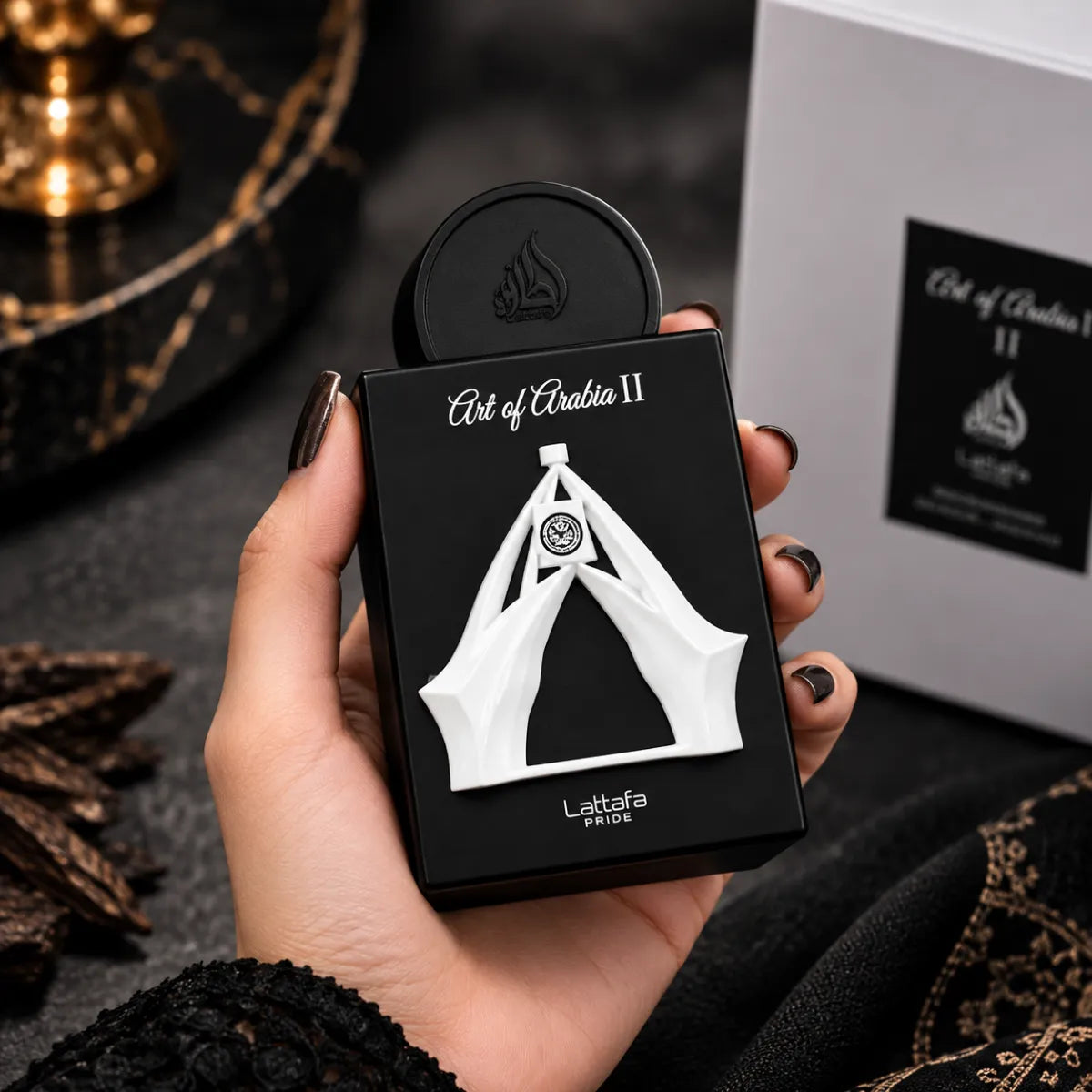 Premium Lattafa Art Of Arabia II EDP 100ml available at best price, sophisticated unisex fragrance - Perfumesouq Qatar