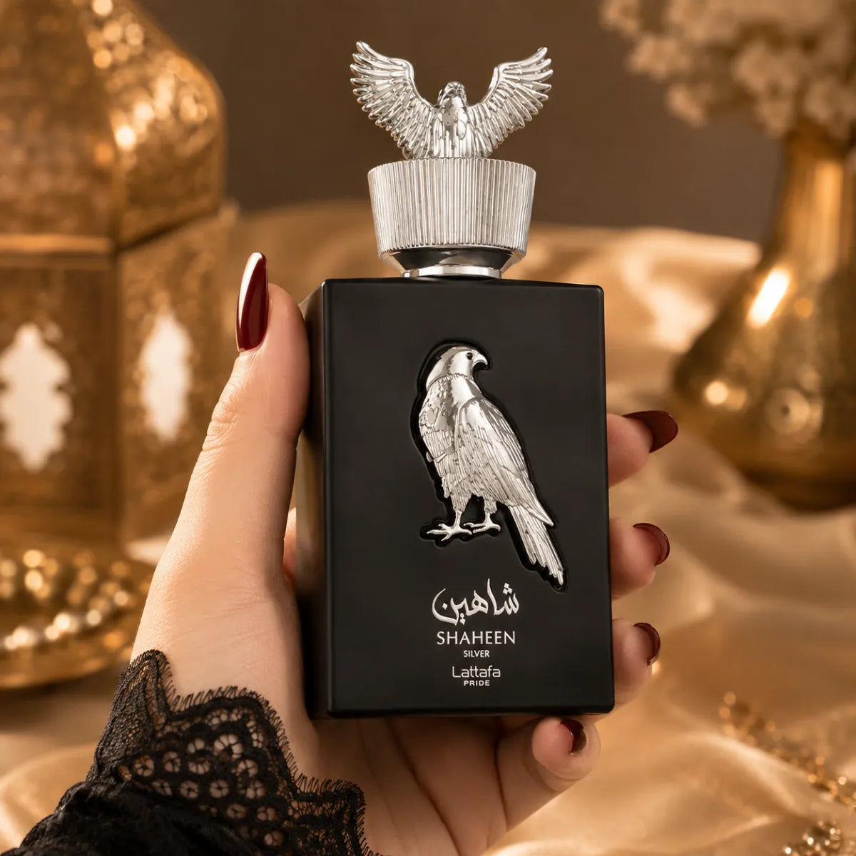 Premium Lattafa Pride Shaheen Silver EDP 100ml available at best price, sophisticated aromatic fragrance - Perfumesouq Qatar