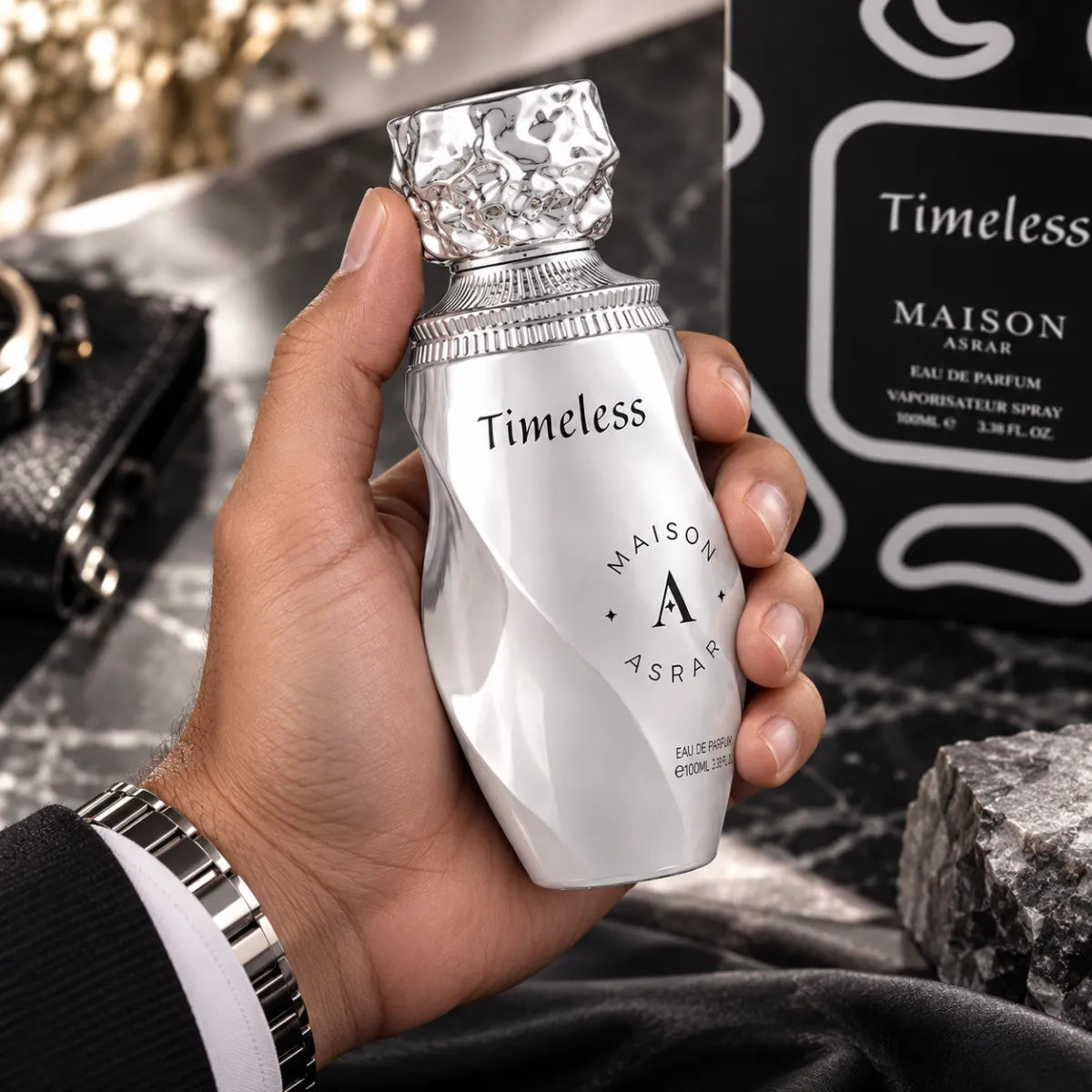 Premium Maison Asrar Timeless EDP 100ml available in Qatar at best price, sophisticated fragrance - Perfumesouq Qatar