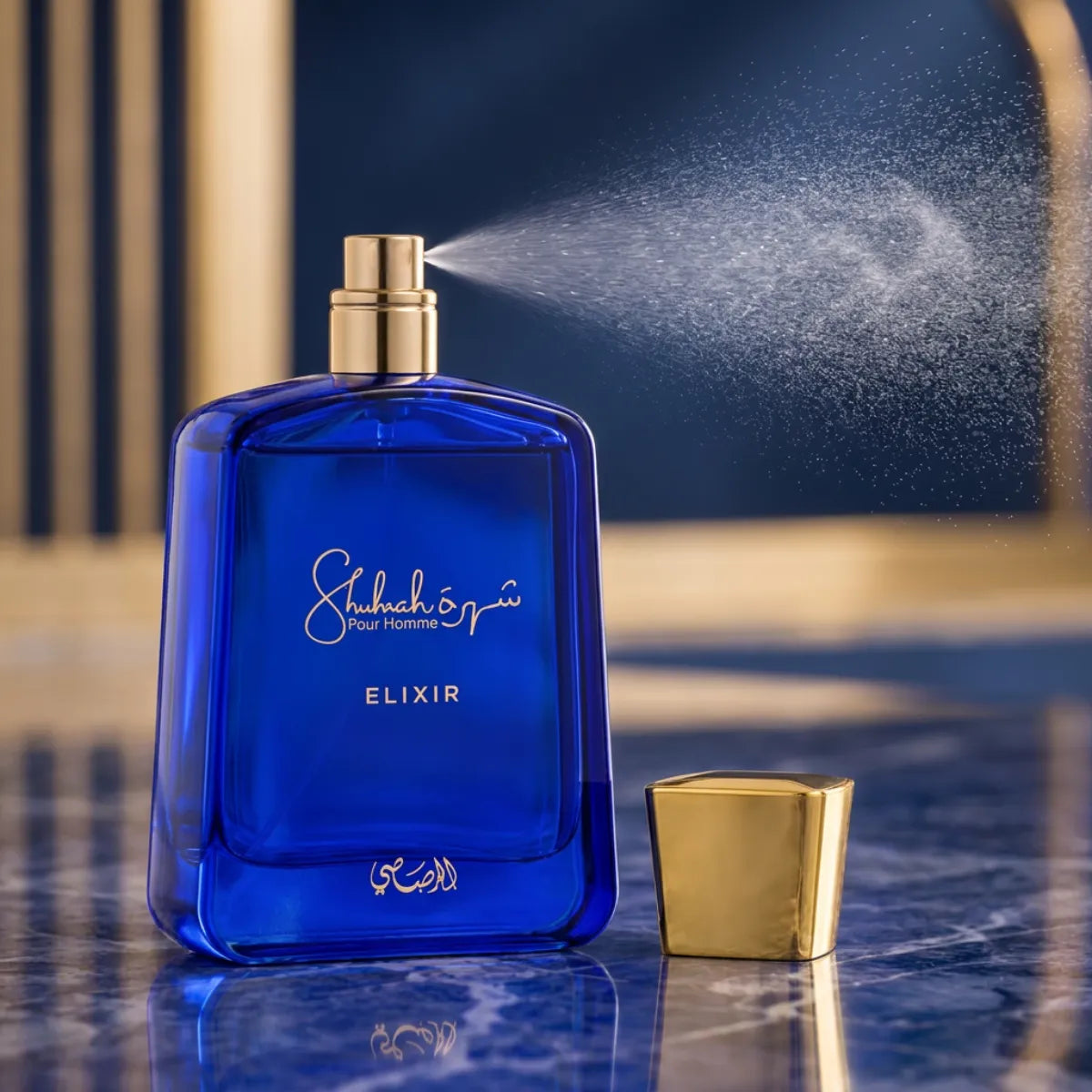 Premium Rasasi Shuhrah Elixir Pour Homme EDP 90ml available in Qatar at best price, sophisticated fragrance - Perfumesouq Qatar