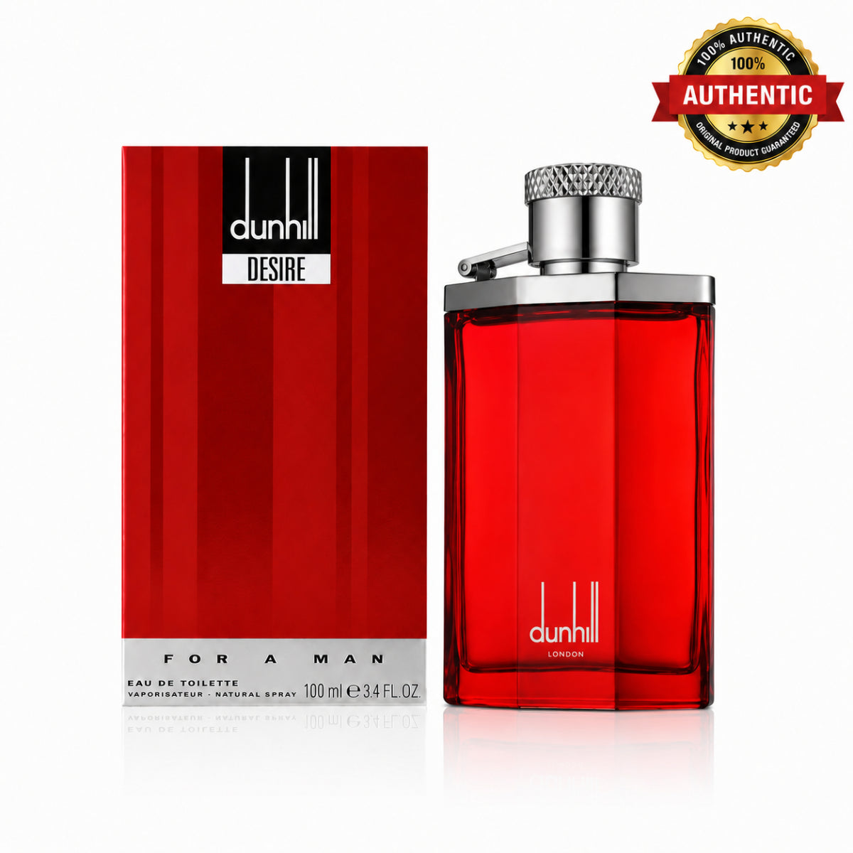 Dunhill Desire Red men’s perfume featuring fresh apple citrus notes and elegant luxury packaging from Perfumesouq Qatar 