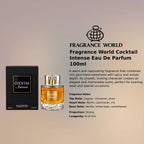 Fragrance World Cocktail Intense EDP 100ml luxury fragrance at best price, warm and spicy scent - Perfumesouq Qatar