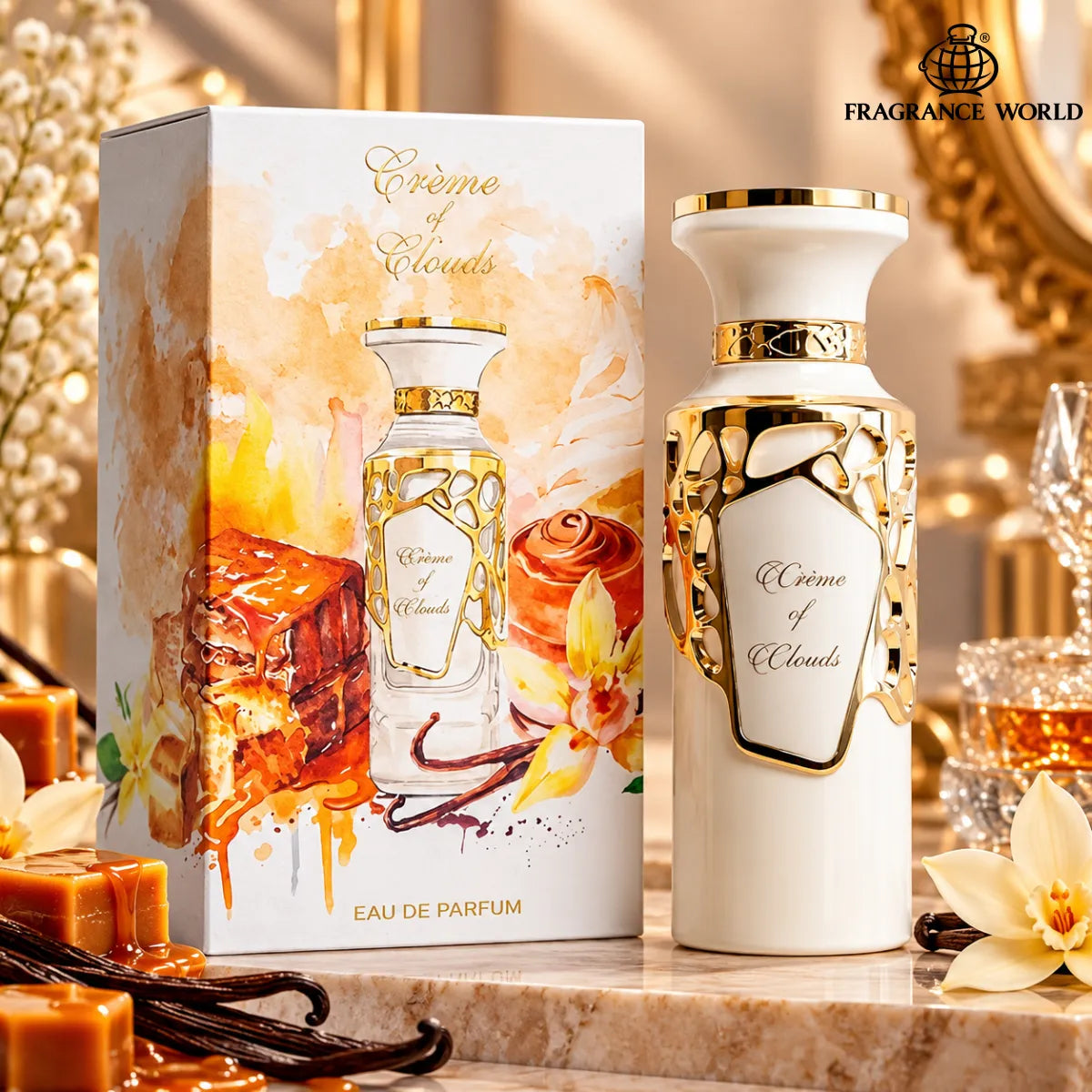 Buy Fragrance World Cream Of Clouds Eau De Parfum 100ml online from Perfumesouq, Doha, Qatar