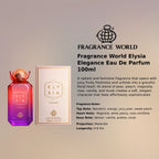 Fragrance World Elysia Elegance EDP 100ml luxury fragrance at best price, fruity floral and vanilla scent - Perfumesouq Qatar