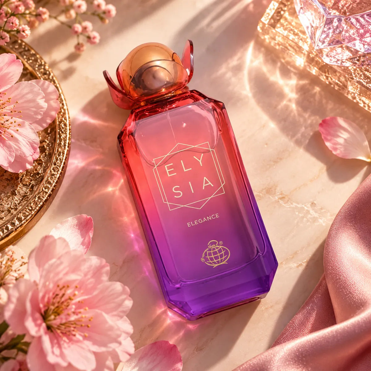 Fragrance World Elysia Elegance Eau De Parfum 100ml for best price, graceful floral scent with lasting fragrance - Perfumesouq Qatar
