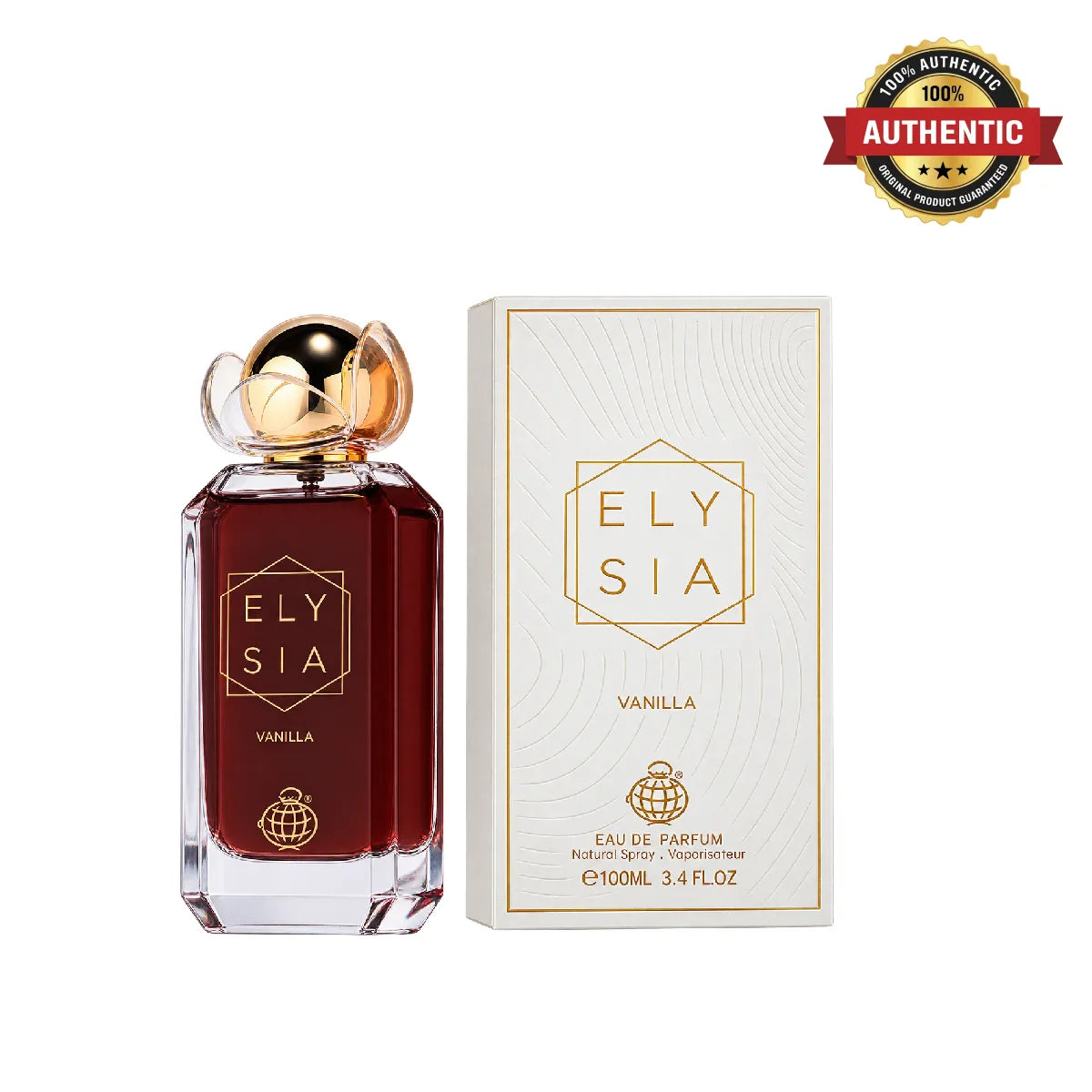 Fragrance World Elysia Vanilla Eau De Parfum 100ml online at best price, sweet vanilla fragrance - Perfumesouq Qatar