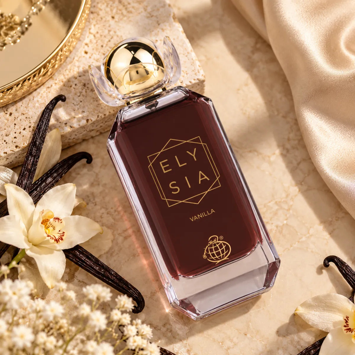Fragrance World Elysia Vanilla Eau De Parfum 100ml for best price, elegant sweet scent with lasting fragrance - Perfumesouq Qatar