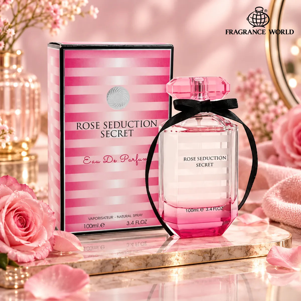 Buy Fragrance World Rose Seduction Secret Eau De Parfum 100ml online from Perfumesouq, Doha, Qatar