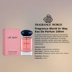 Fragrance World Ur Way EDP 100ml luxury fragrance at best price, elegant floral and vanilla scent - Perfumesouq Qatar