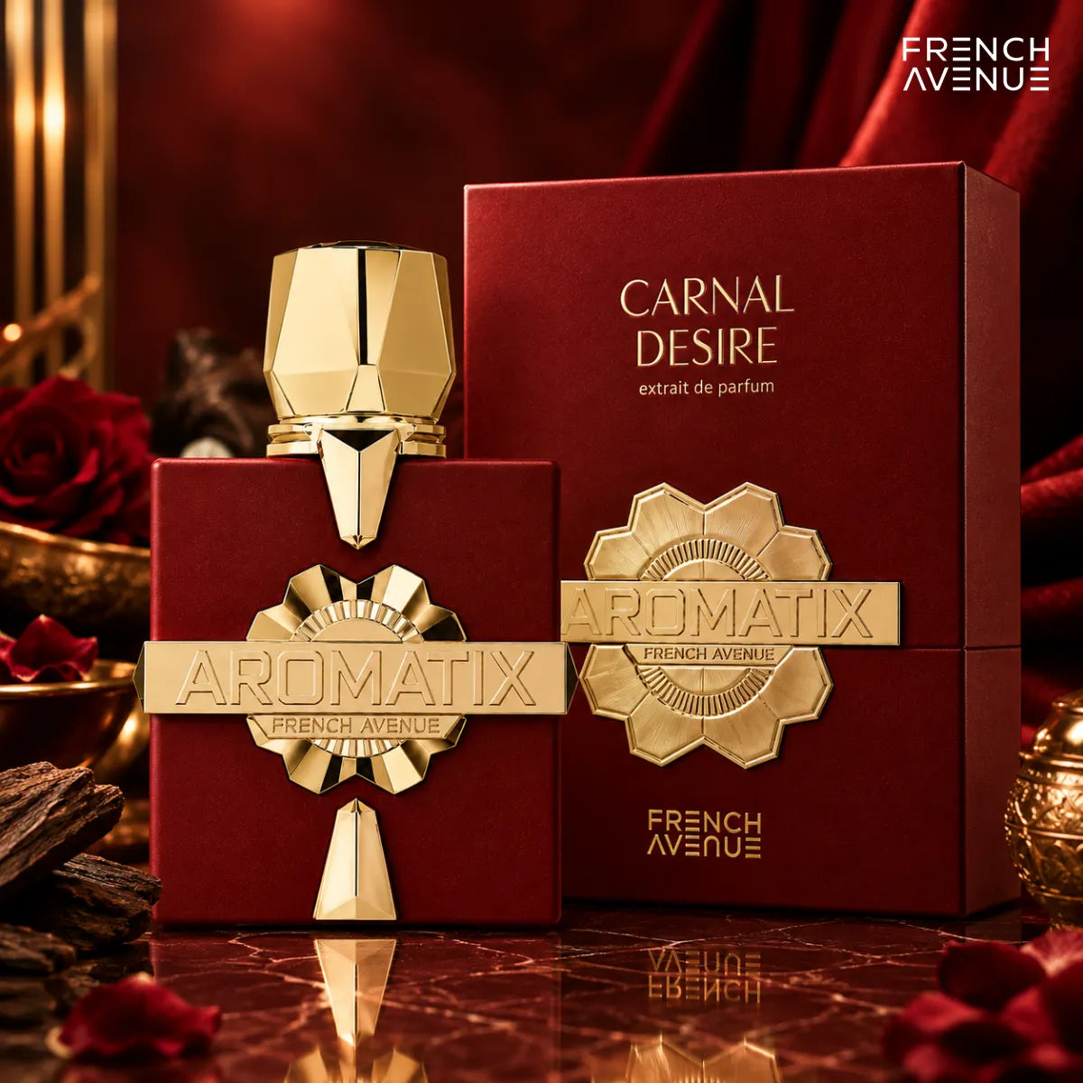 Buy French Avenue Aromatix Carnal Desire Extrait De Parfum 100ml from Perfumesouq, Doha, Qatar.