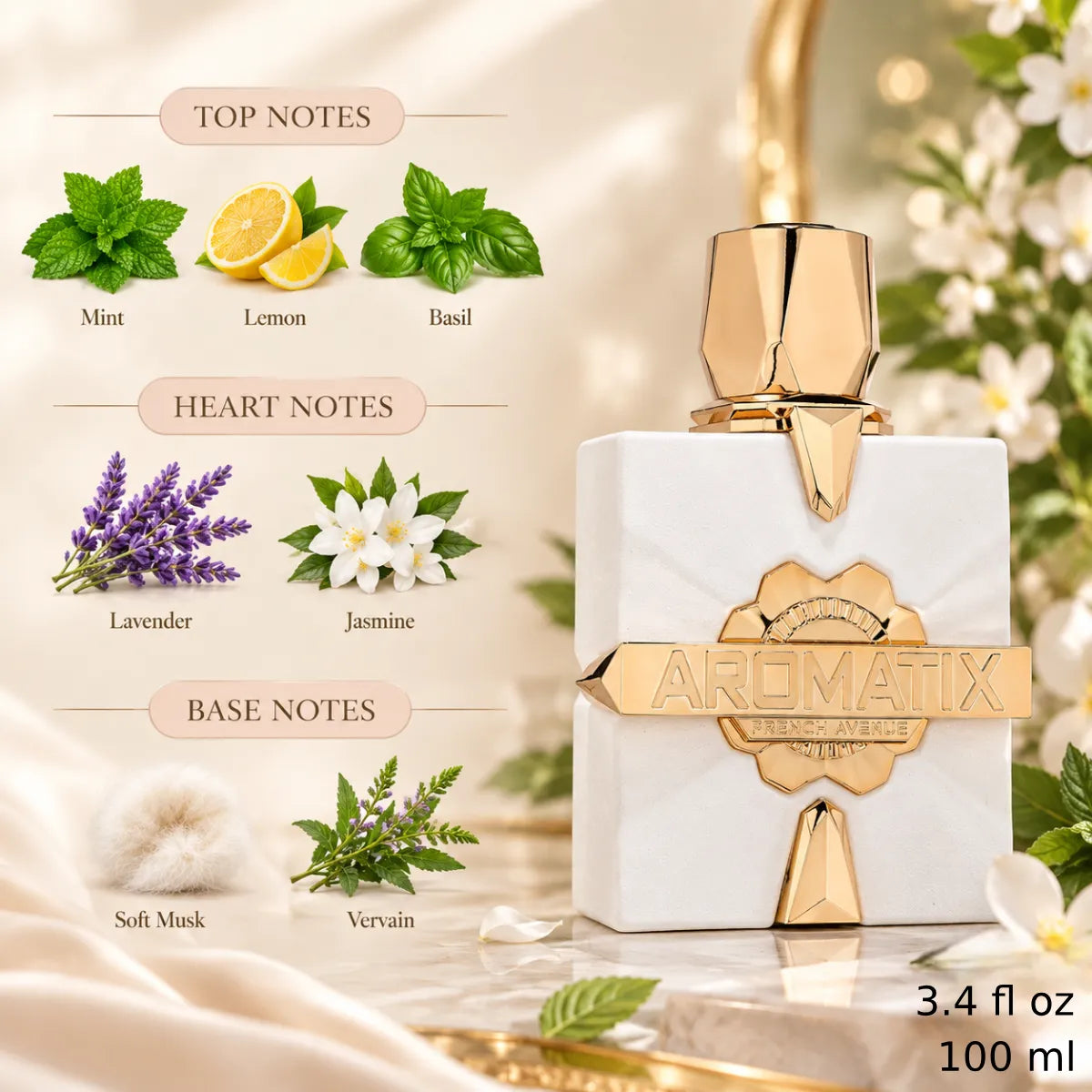Authentic French Avenue Aromatix Platine Blanc Extrait De Parfum 100ml for best price with fast delivery - Perfumesouq Qatar