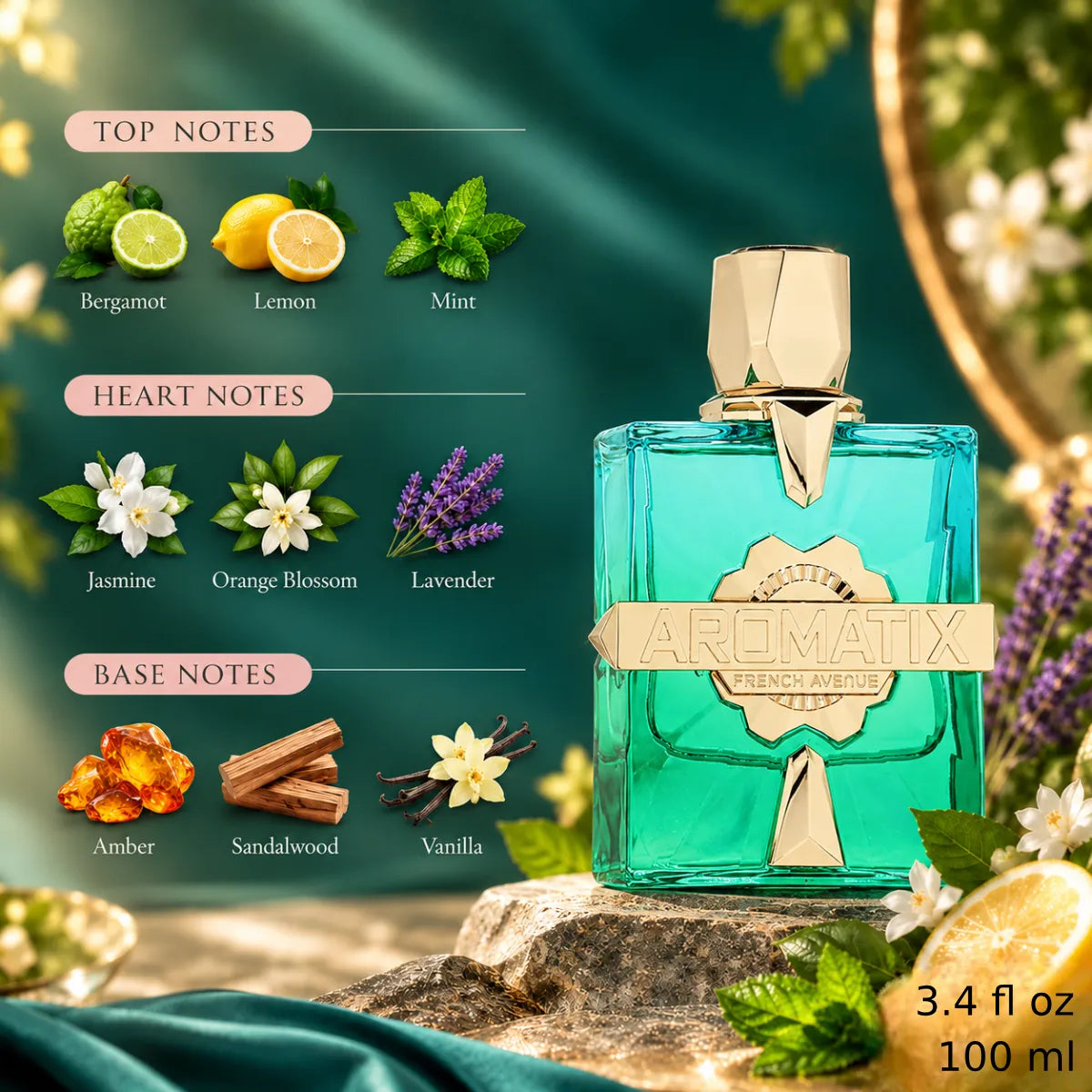 Authentic French Avenue Aromatix Sun Kissed Extrait De Parfum 100ml for best price with fast delivery - Perfumesouq Qatar